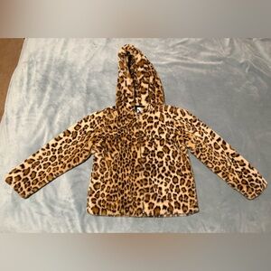 Liv & Lottie Girls Faux Fur Leopard jacket